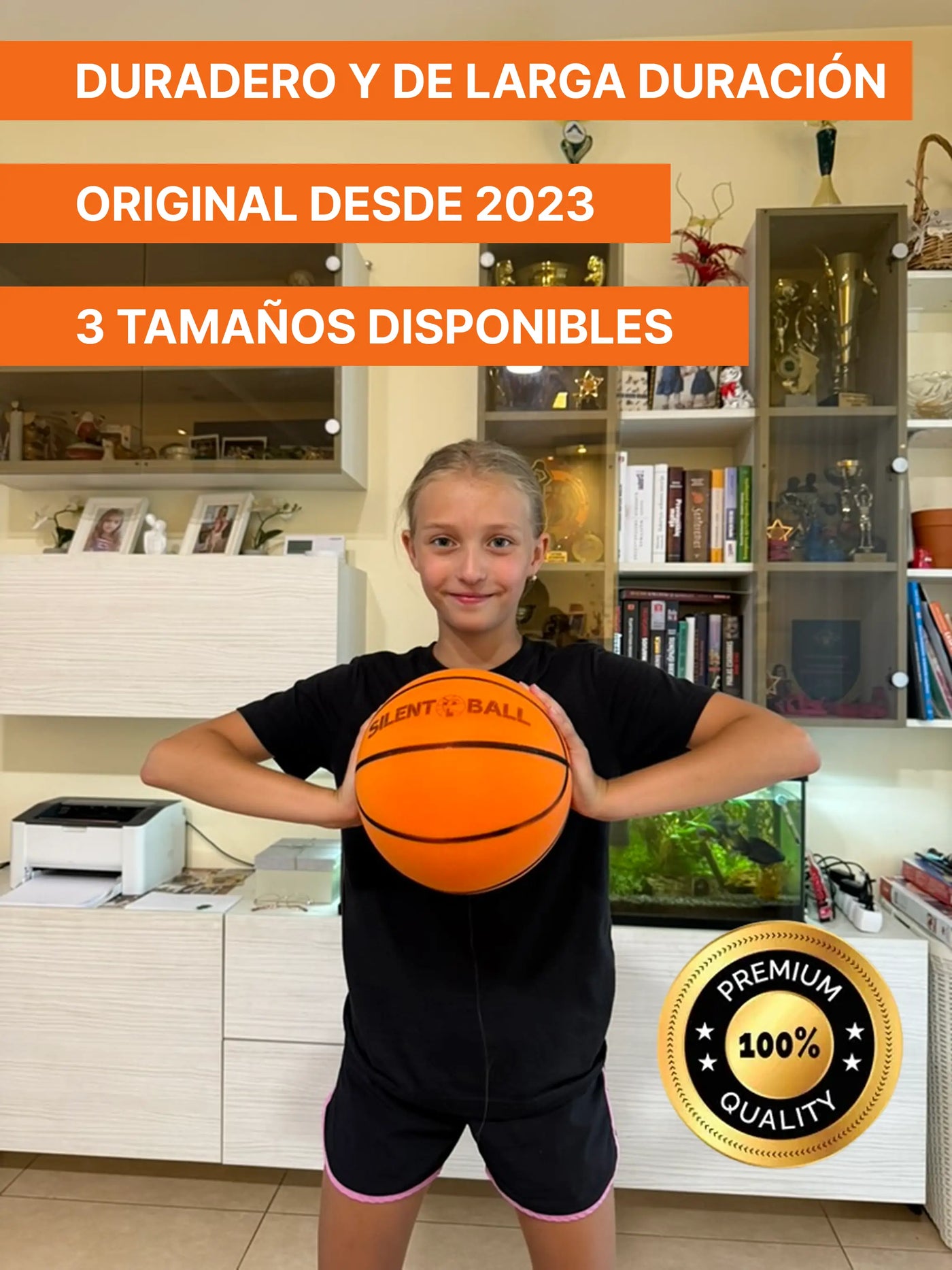 Child practicing basketball