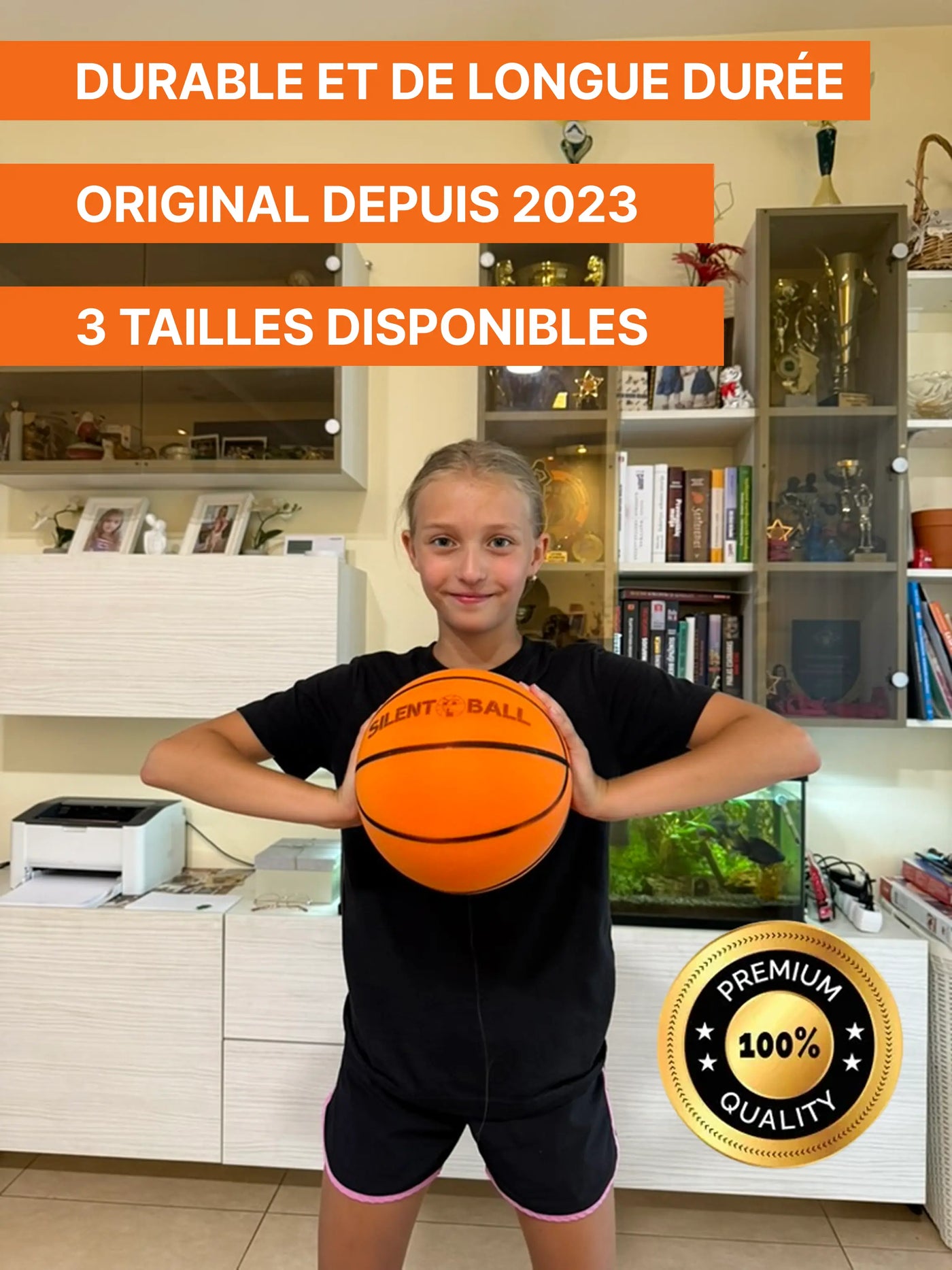 Enfant s’entraînant au basketball