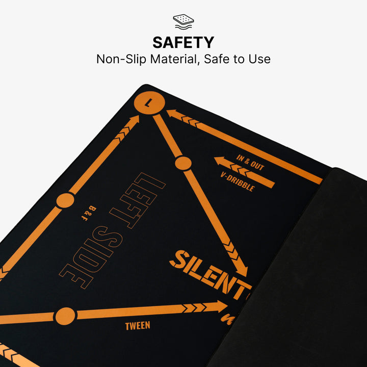 An image demonstrating the SilentBall Academy products, like the SilentBall or training mat, being used safely by an individual, highlighting their stable and injury-preventing design