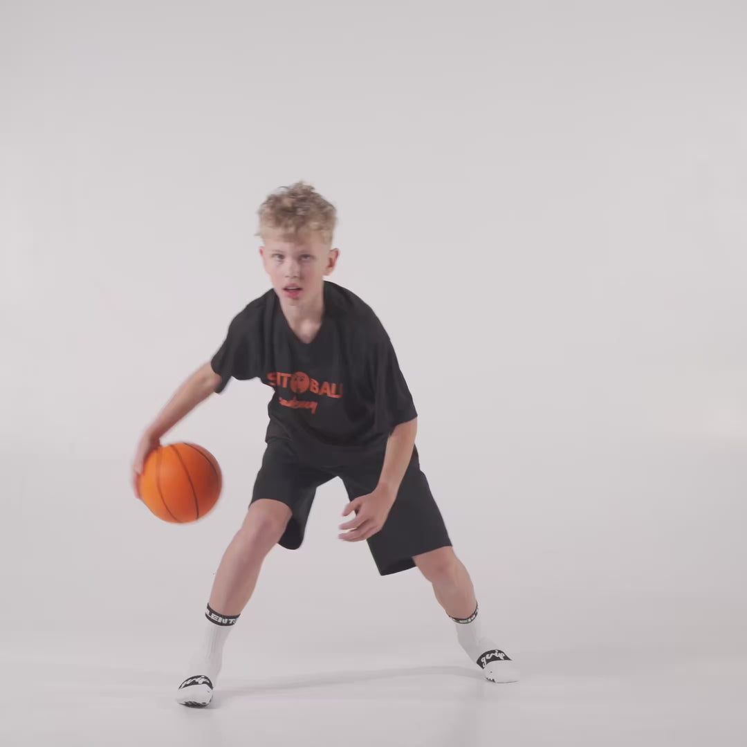 A video showcasing the SilentBall silent basketball, demonstrating its unique quiet bounce and how it allows for stealthy indoor practice without disturbing others